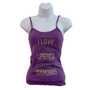 🎉3/$25🎉 ❤️ Lipstick & Diamonds Spaghetti Tank